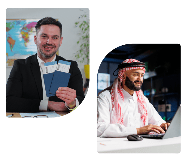 Men Holding UAE Visa and Dubai Visa Consultant